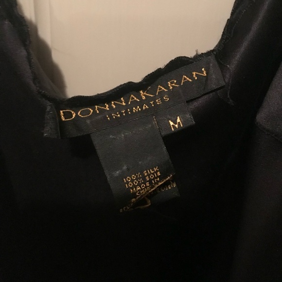 Donna Karan long silk charmeuse black gown. - Picture 2 of 5